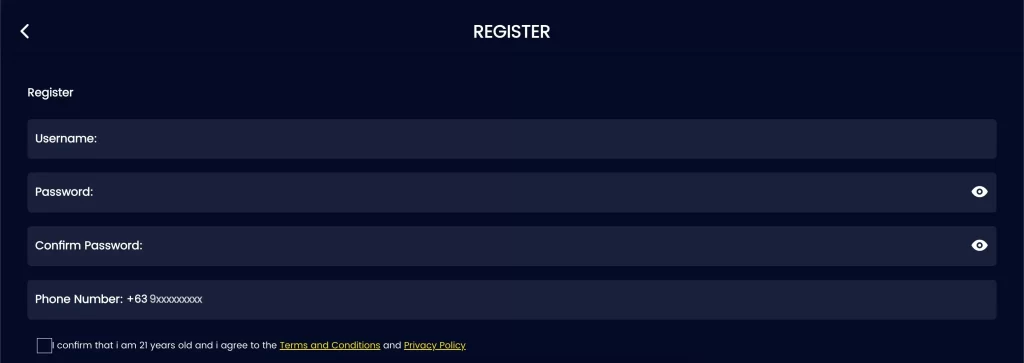 7win registration page with download app prompt